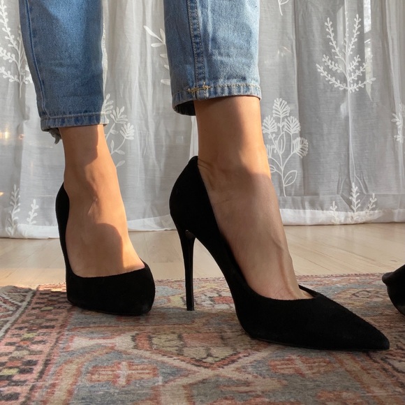 Steve Madden black suede stilettos - Picture 3 of 4
